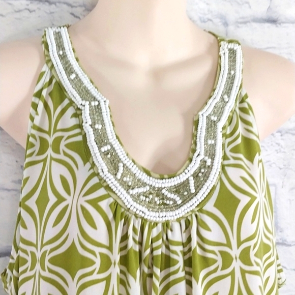 Apt. 9 Dress Sleeveless Beaded Neckline Casual Sz XL - Picture 2 of 6